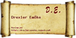 Drexler Emőke névjegykártya