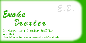emoke drexler business card